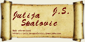 Julija Spalović vizit kartica